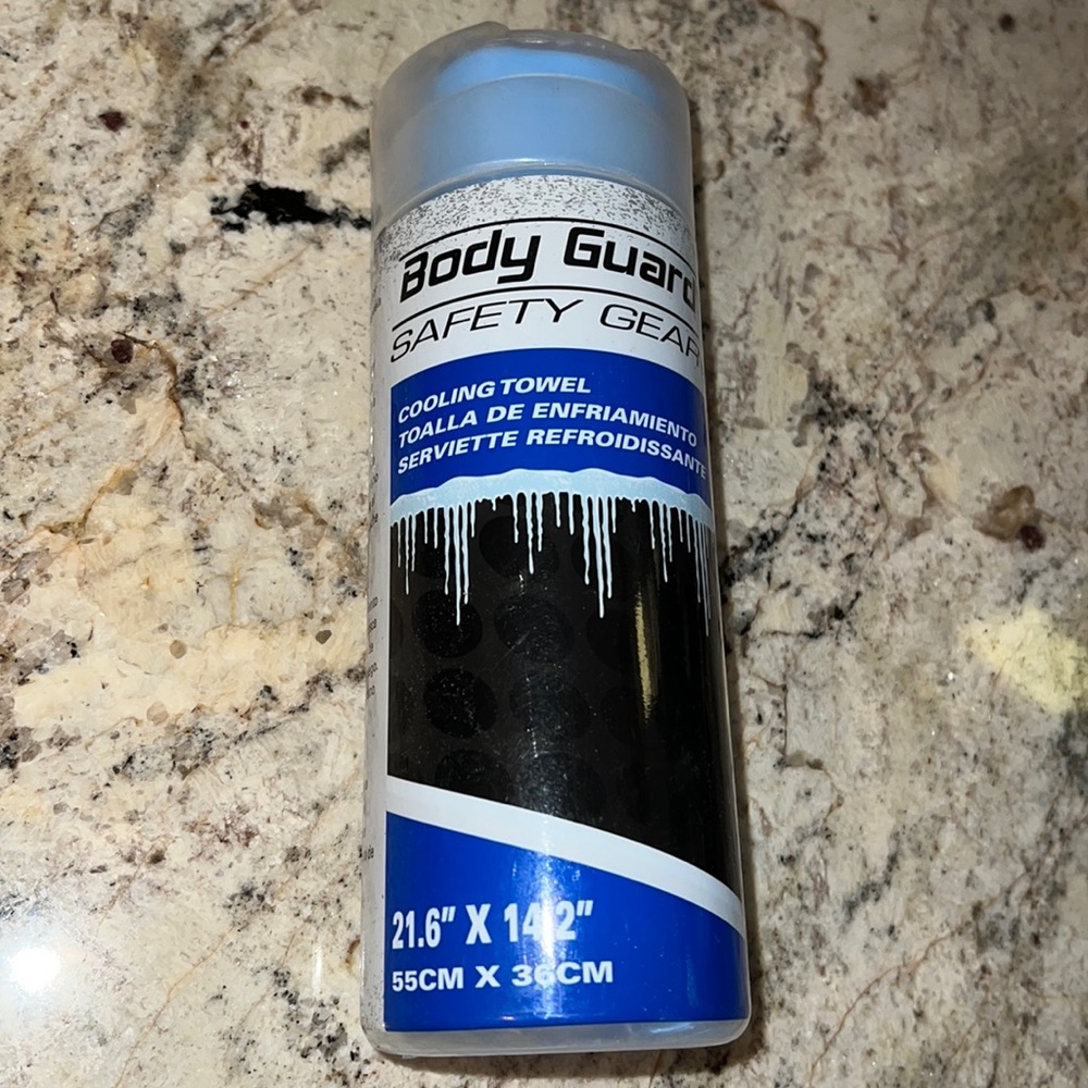 Body Guard Safety Gear Cooling Towel. Still sealed in orig. packaging. NWT
